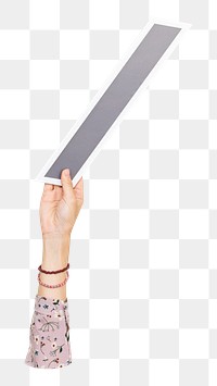 Slash icon png hand holding sign, transparent background