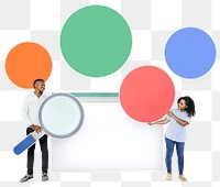 People & search engine  png, transparent background