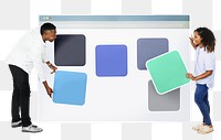 People & web design png, transparent background