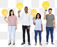 People with ideas png, transparent background