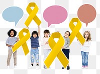 Childhood cancer awareness png, transparent background