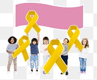 Childhood cancer awareness png, transparent background