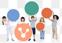 Sharing icon png children, transparent background