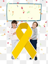 Childhood cancer awareness png, transparent background