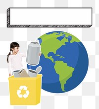 Recycling cans png, transparent background