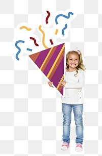 Party girl png, transparent background