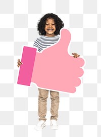 Thumbs up kid png, transparent background