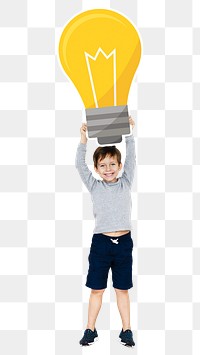 Creative idea kid png, transparent background