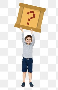 Question kid png, transparent background