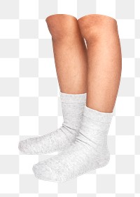 PNG Kid's white socks, collage element, transparent background