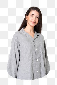 Png woman in gray pajamas, nightwear, transparent png