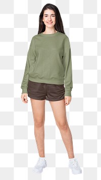 Woman png casual apparel full body, transparent background