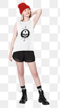 Tank top png  teen’s fashion, transparent background