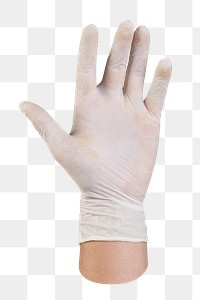 PNG Medical gloved hands collage element, transparent background