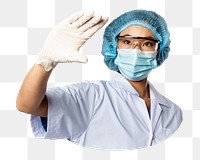 Doctor in surgical uniform png, transparent background