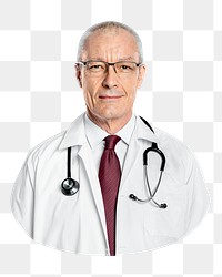 Smiling doctor png, transparent background