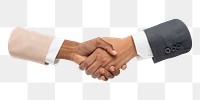 PNG Business agreement handshake collage element, transparent background