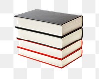 Png book stack, isolated collage element, transparent background