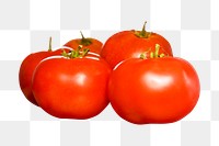 Red tomato png, transparent background