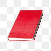 Png red book, isolated collage element, transparent background