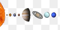 Png solar system space planets, isolated object, transparent background