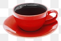 Black coffee png, transparent background