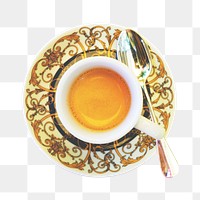 Coffee cup png collage element, transparent background