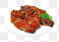 Grilled duck png collage element, transparent background