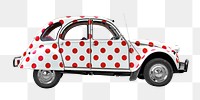 Cute retro car png, transparent background