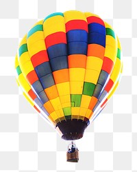 Png Colorful hot air balloon, isolated object, transparent background