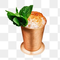 Mint julep png, transparent background