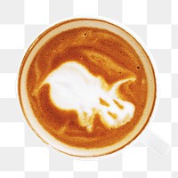 Halloween latte png, transparent background