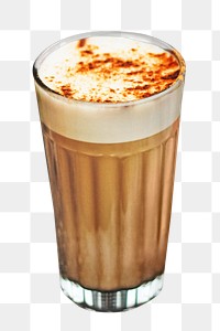 Milk coffee png collage element on transparent background