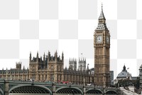 PNG View of Big Ben in London collage element, transparent background