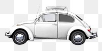 Png white vintage car, isolated object , transparent background