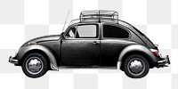 Png black vintage car, isolated object , transparent background