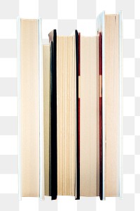 Png book stack, isolated object, transparent background