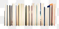 Png book stack, isolated object, transparent background