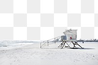 PNG Pensacola Beach, USA travel border, transparent background