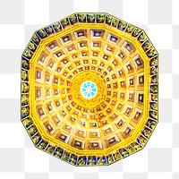 Png cathedral ceiling, isolated object, transparent background