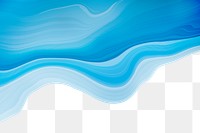 PNG Gradient blue wave border, transparent background