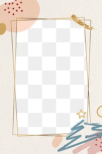 Png cute Christmas design border frame, transparent background