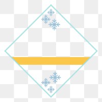 Png winter frame element, transparent background