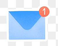 PNG Blue inbox  illustration sticker transparent background