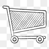 Shopping cart icon png,  transparent background 