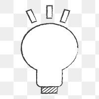 Light bulb icon png,  transparent background 