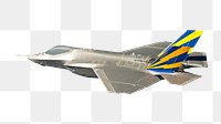 Military combat aircraft png, transparent background