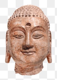 Png Buddha statue, isolated object, transparent background