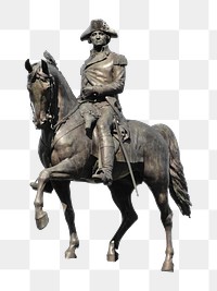 Png George Washington statue, isolated collage element, transparent background