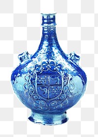 Png blue fancy flask, isolated collage element, transparent background